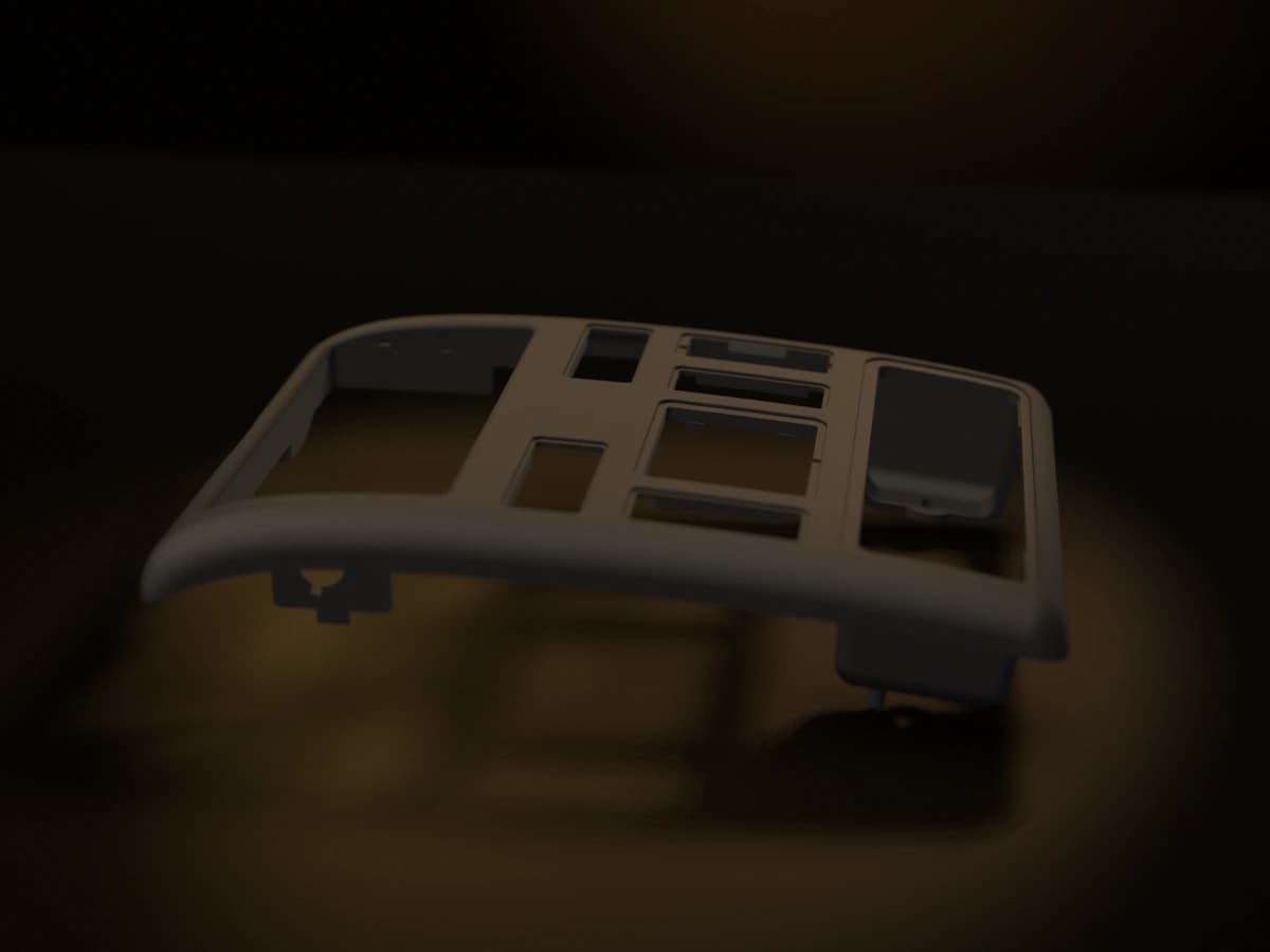 BMW M5 interior trim part, drawn from its 3D model