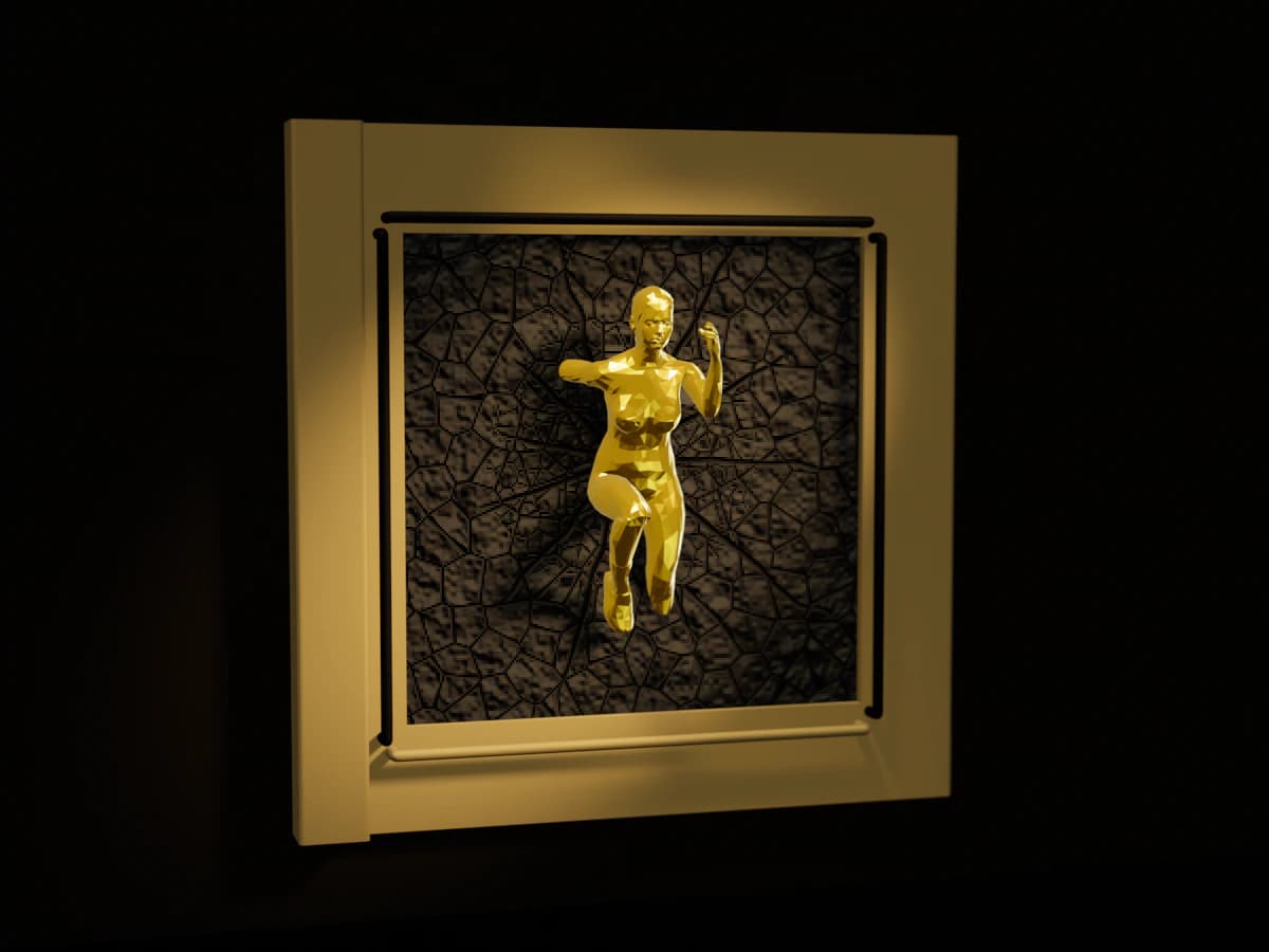 Female Statue, drawn from its 3D model