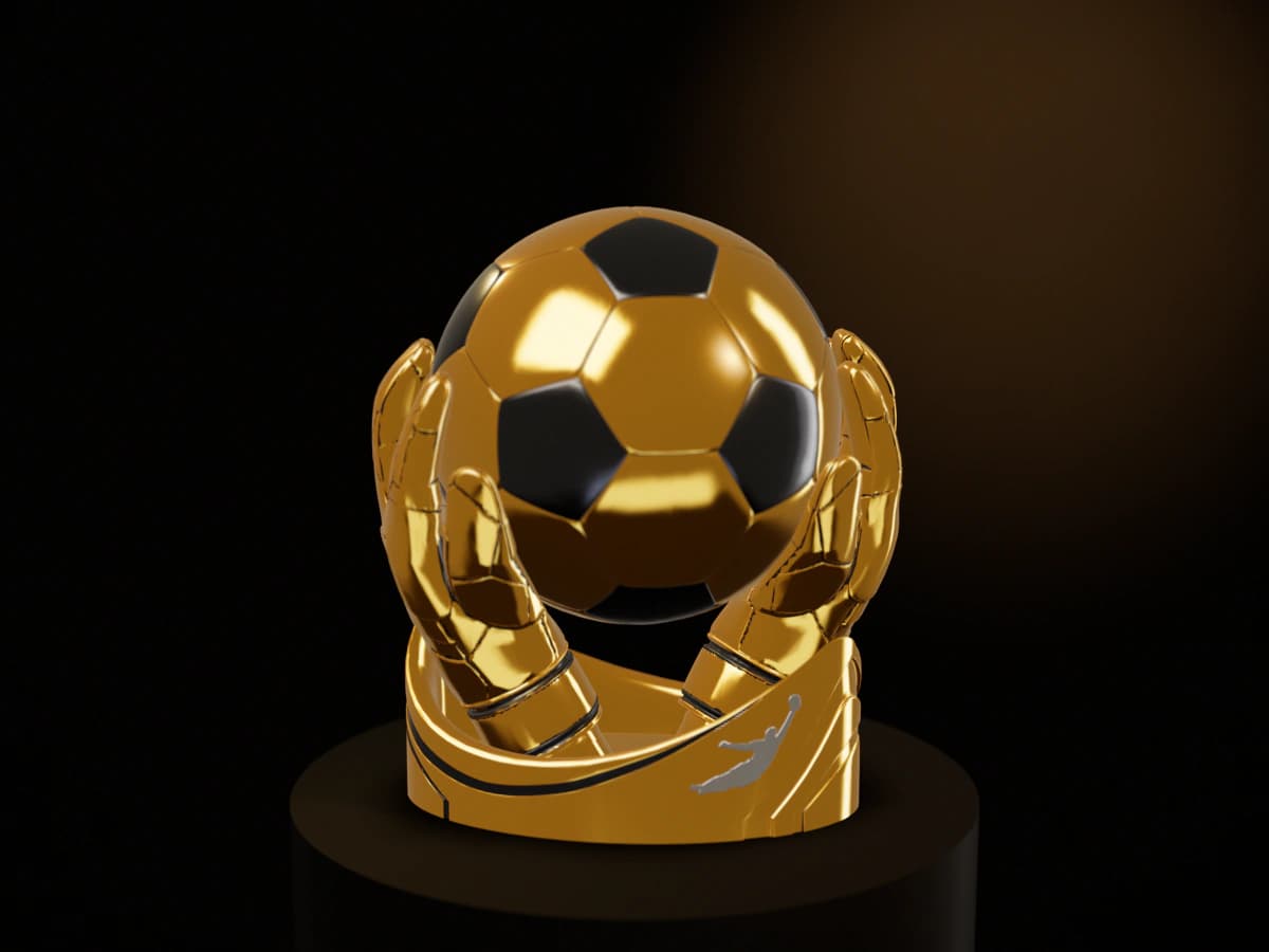 Football Trophy, drawn from its 3D model